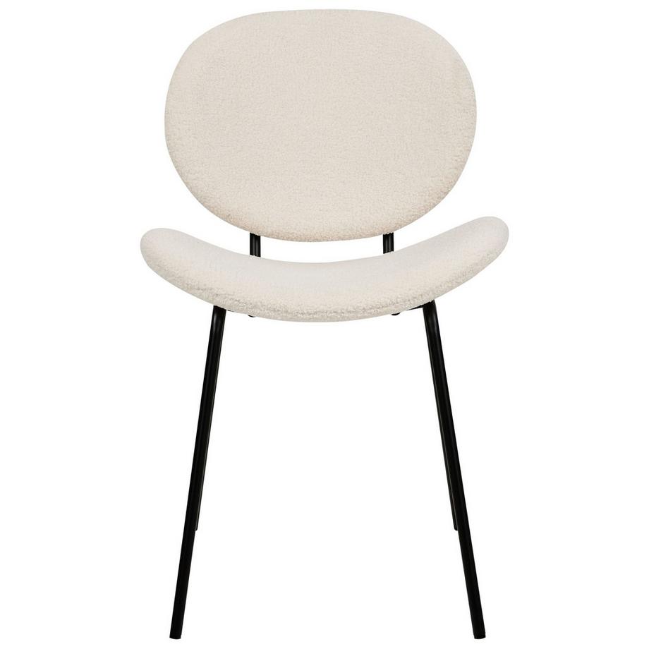 Beliani Esszimmerstuhl 2er Set aus Bouclé Klassisch LUANA  