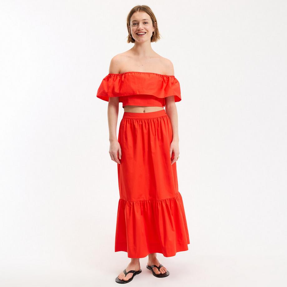 La Redoute Collections Top Bustier Court à Volant  