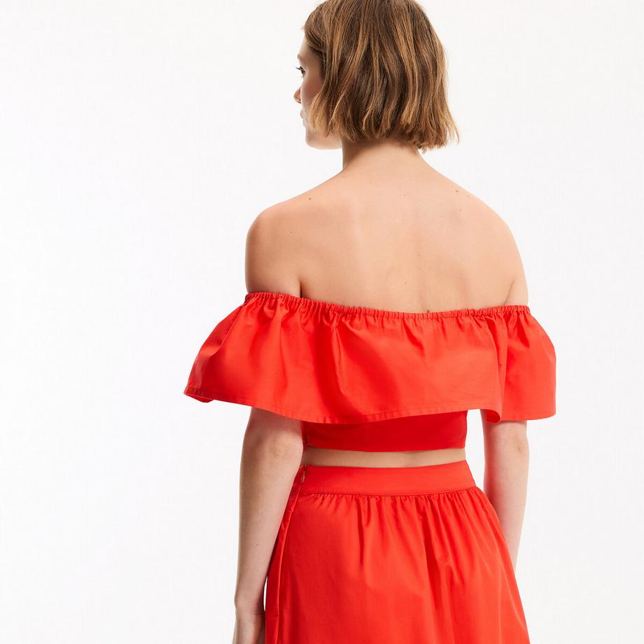 La Redoute Collections Top Bustier Court à Volant  