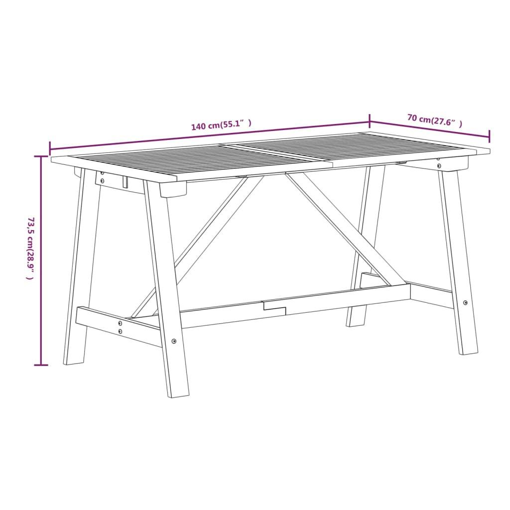 VidaXL Ensemble de salle à manger de jardin bois d'acacia  