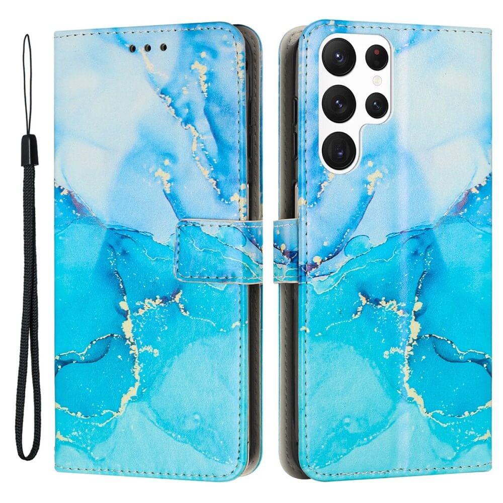 Cover-Discount  Galaxy S23 Ultra - Coque cuir blue Marble 