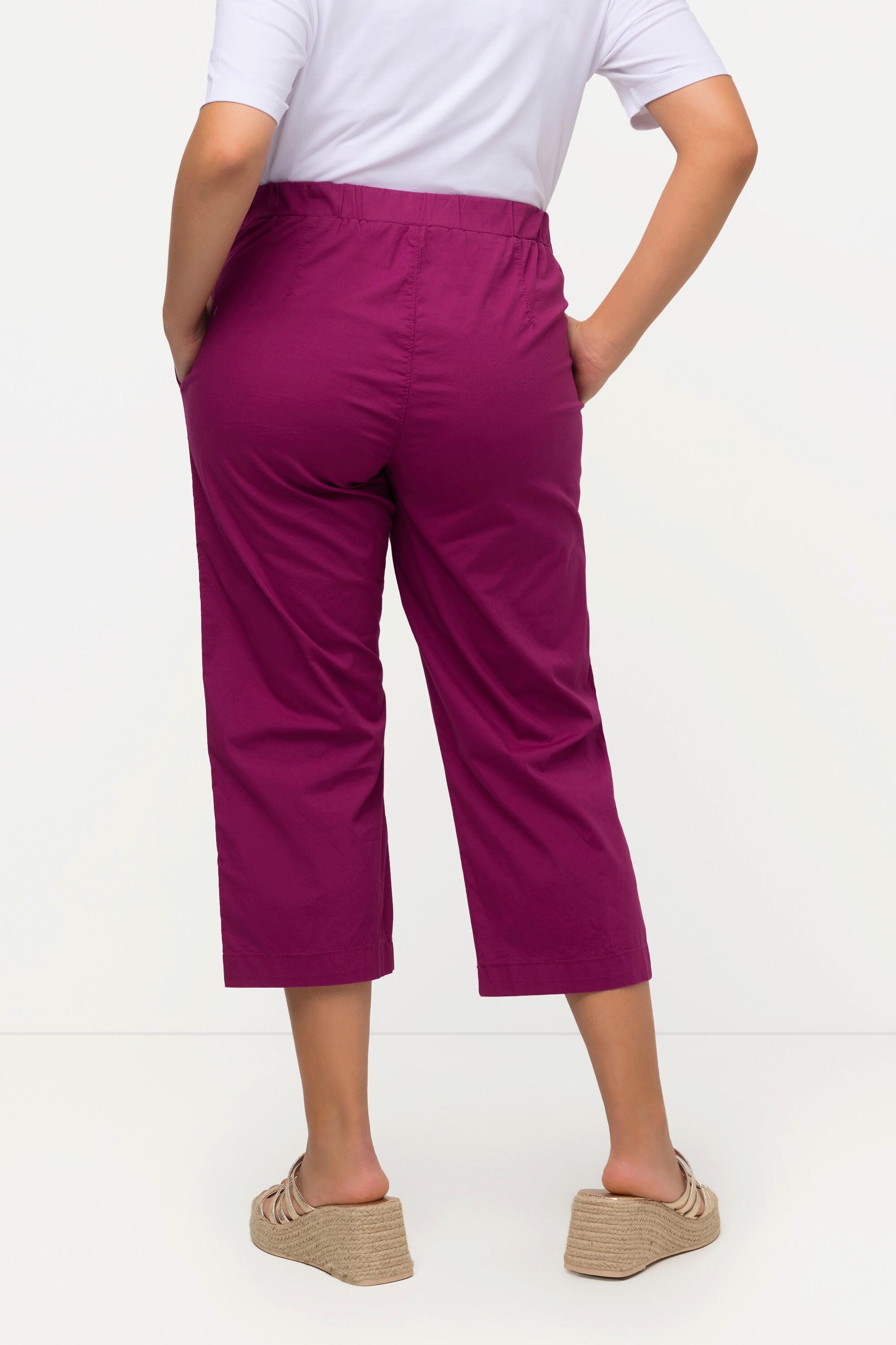 Ulla Popken  Pantalon 7/8 Ruby avec genoux préformés, jambes droites et taille élastique 