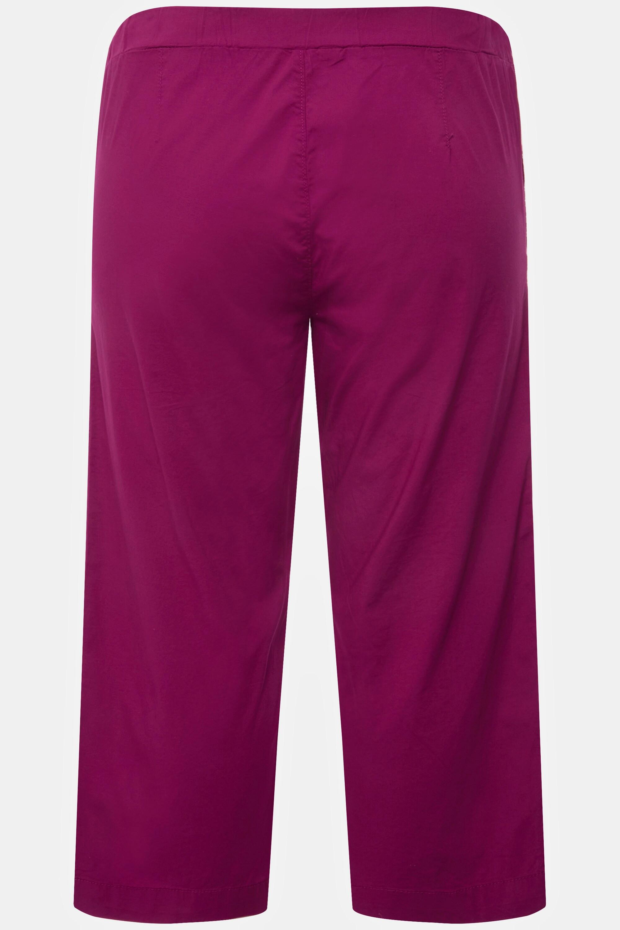 Ulla Popken  Pantalon 7/8 Ruby avec genoux préformés, jambes droites et taille élastique 