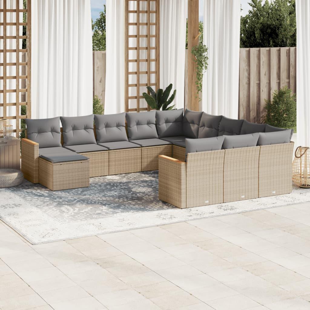 VidaXL set divano da giardino Polirattan  