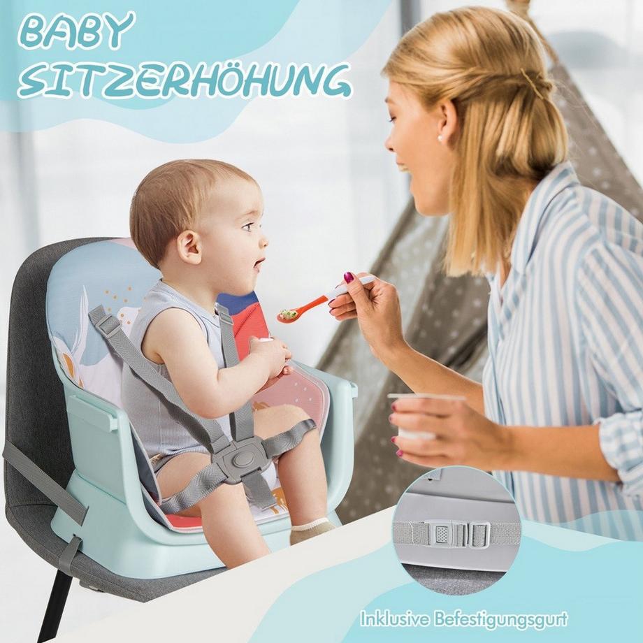 Northix  Chaise haute convertible 6 en 1 pour bébé 