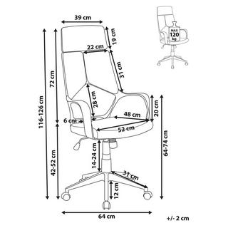 Beliani Sedia da ufficio en Tessuto Minimalista DELIGHT  
