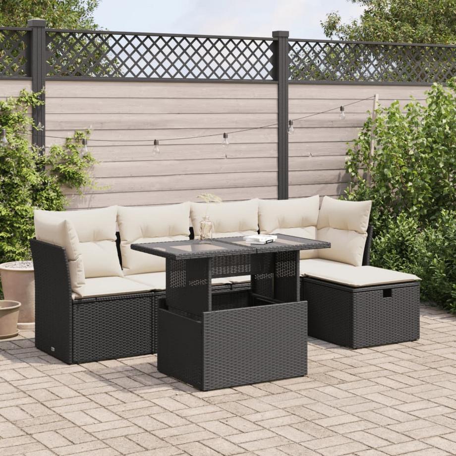 VidaXL Ensemble de canapés de jardin rotin synthétique  