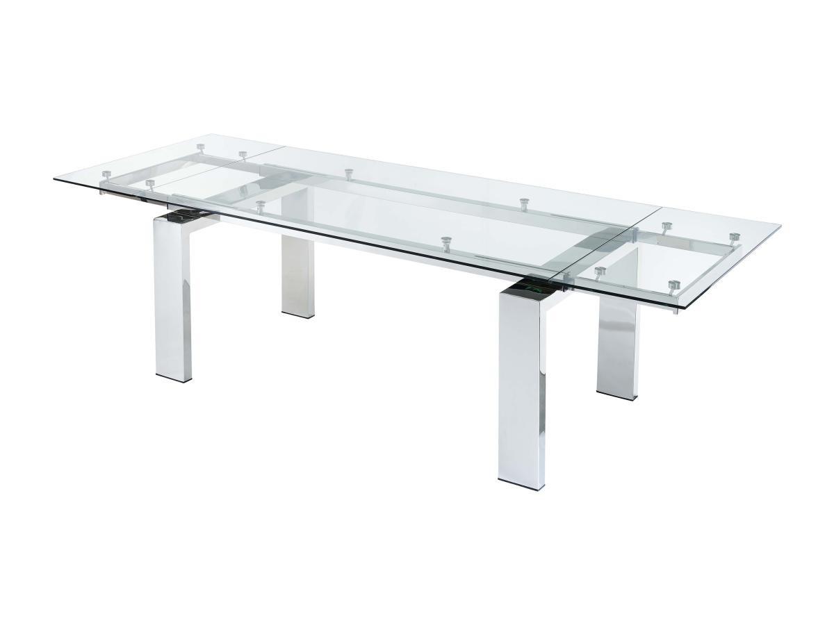 Vente-unique Esstisch ausziehbar Glas Metall LUBANA  