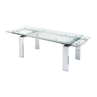 Vente-unique Esstisch ausziehbar Glas Metall LUBANA  
