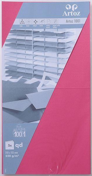 Artoz ARTOZ Karten 1001 310x155mm 107452264 220g, fuchsia 5 Blatt  