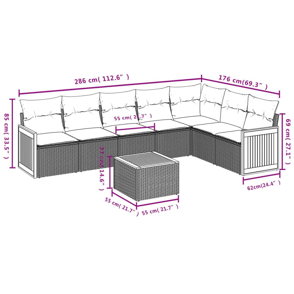 VidaXL Ensemble de canapés de jardin rotin synthétique  