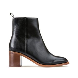 La Redoute Collections  Glattleder-Boots mit Absatz 