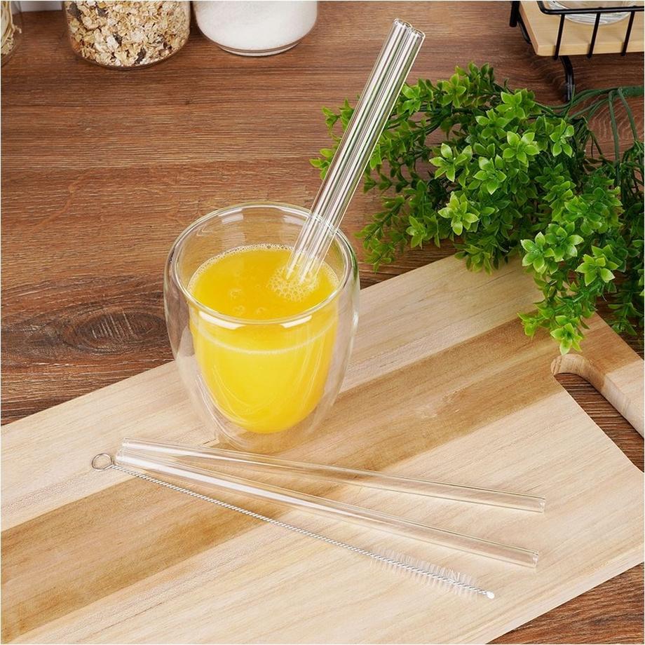 FS-STAR  Strohhalm Glas 5er Set 20cm 