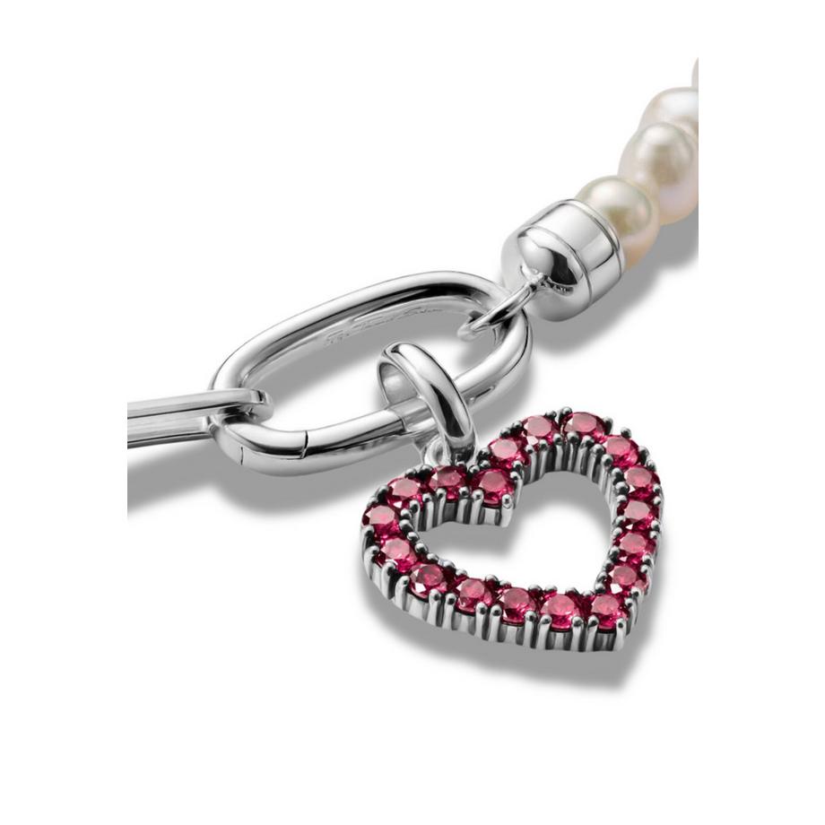 Charm-Anhänger Herz Mit Roten Steinen – Connect