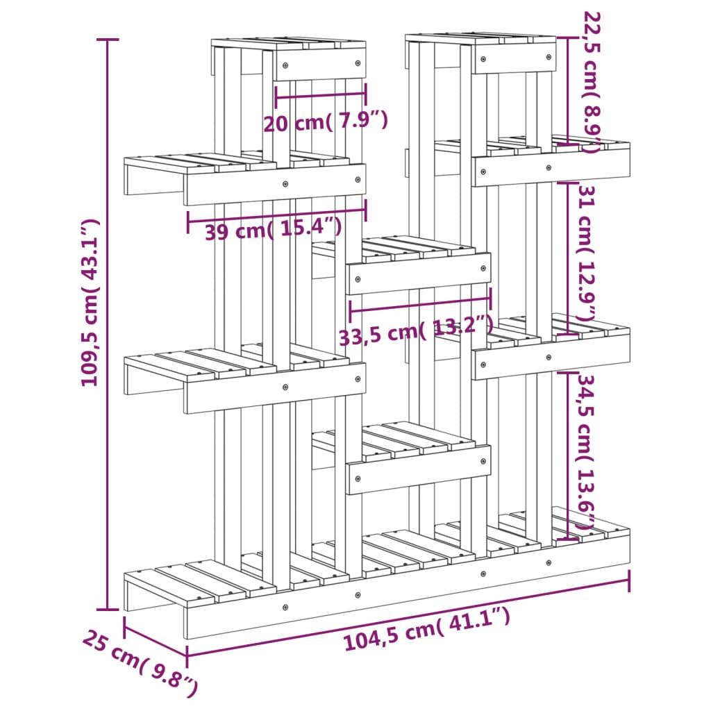 VidaXL supporto per piante Legno di pino  