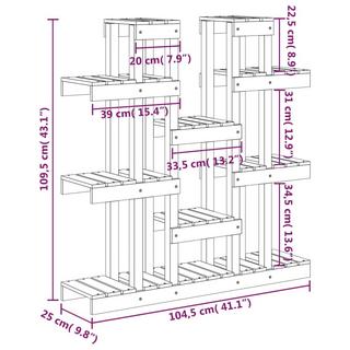 VidaXL supporto per piante Legno di pino  