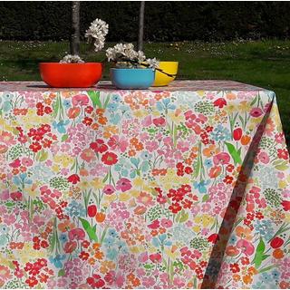 Fleur de Soleil Nappe enduite ronde ou ovale Jardin fleuri  