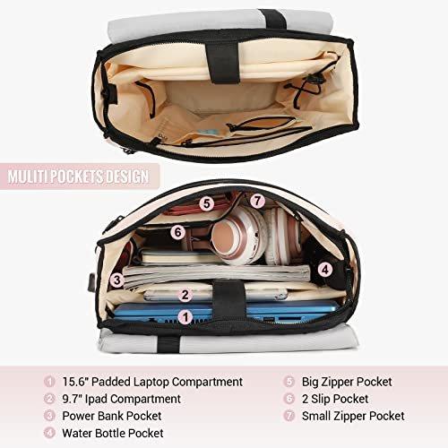 Only-bags.store Daypack Elégant Sac à Dos Etanche pour Ordinateur Portable 15.6 Pouces Anti-Vol  