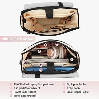 Only-bags.store Daypack Elégant Sac à Dos Etanche pour Ordinateur Portable 15.6 Pouces Anti-Vol  