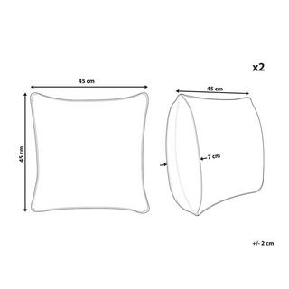 Beliani Kissen 2er Set aus Webpelz Modern LUBHA  