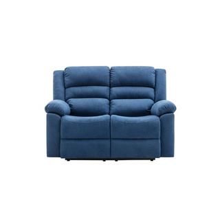 Vente-unique Relaxsofa 2-Sitzer elektrisch - Stoff - Blau - BUROLO  