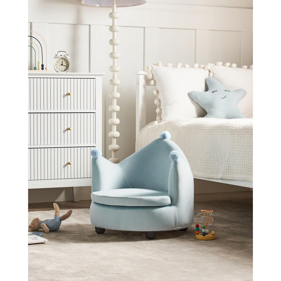 Beliani Chaise pour enfant en Velours Moderne VEGA  