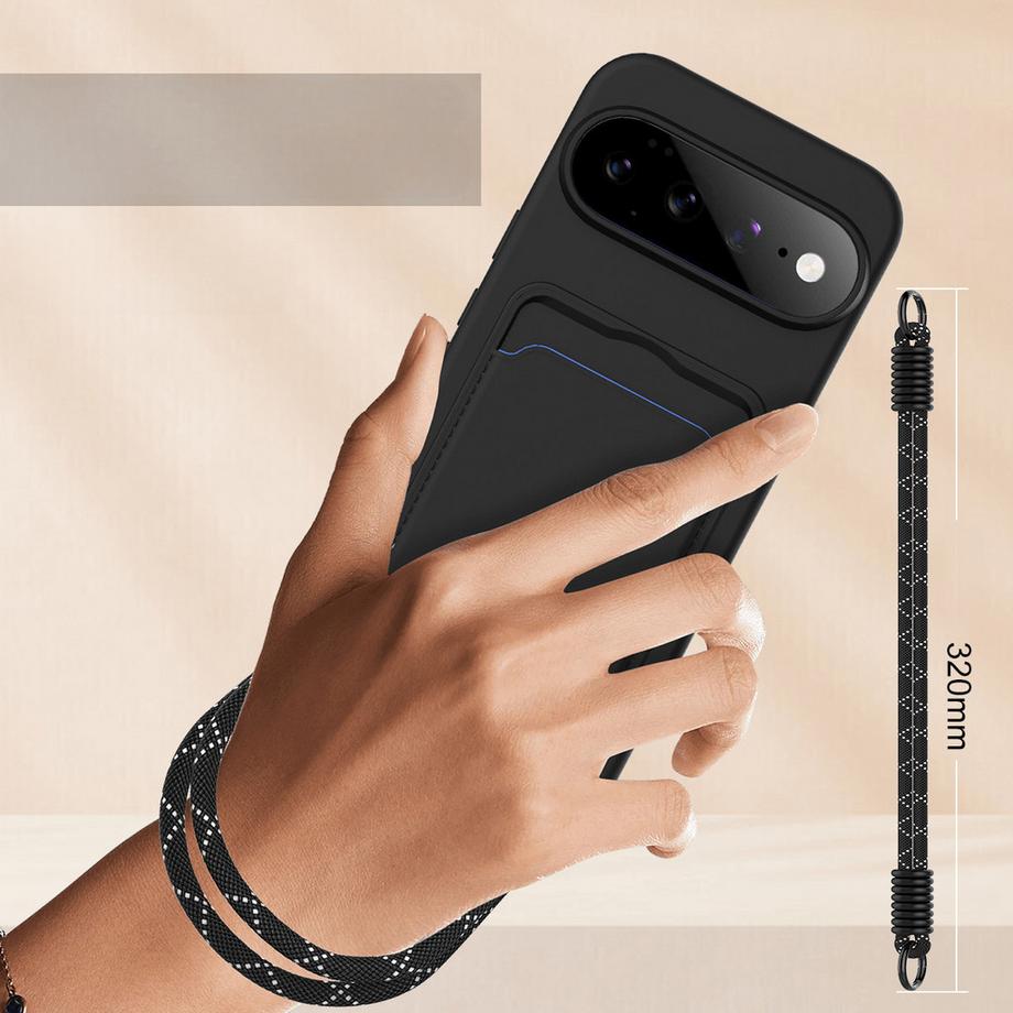 Cover-Discount Coque en silicone avec porte-carte et bandoulière pour Google Pixel 11 Pro XL  