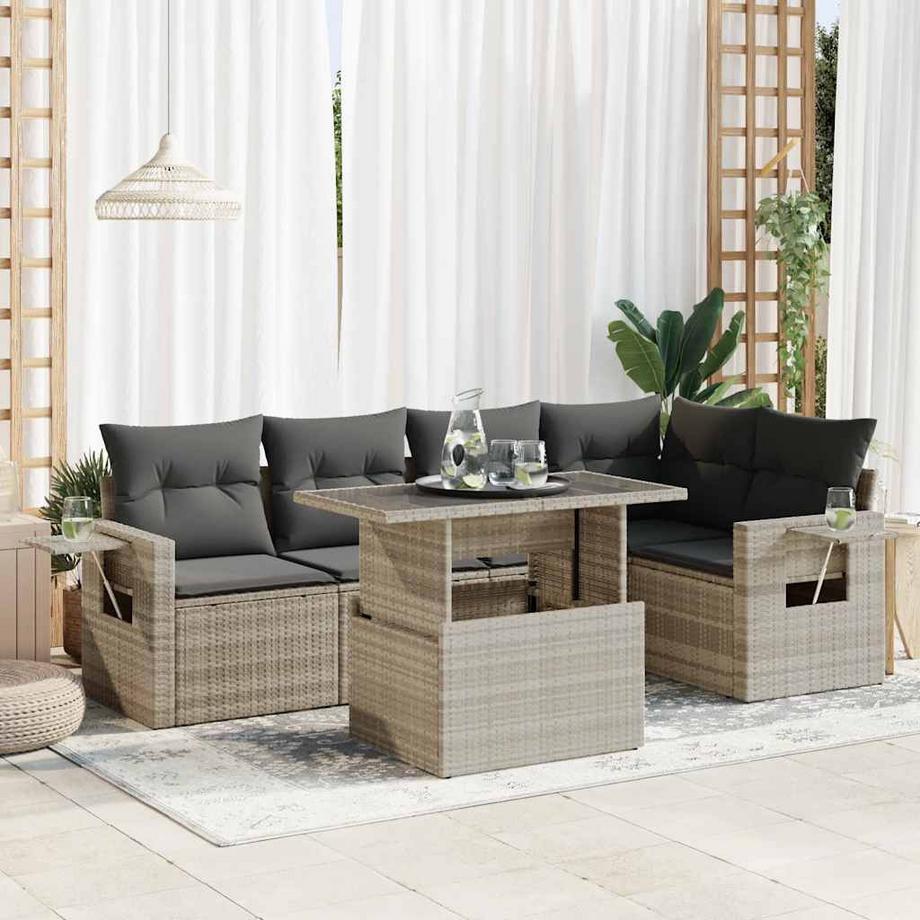 VidaXL set di divani da giardino Polirattan  