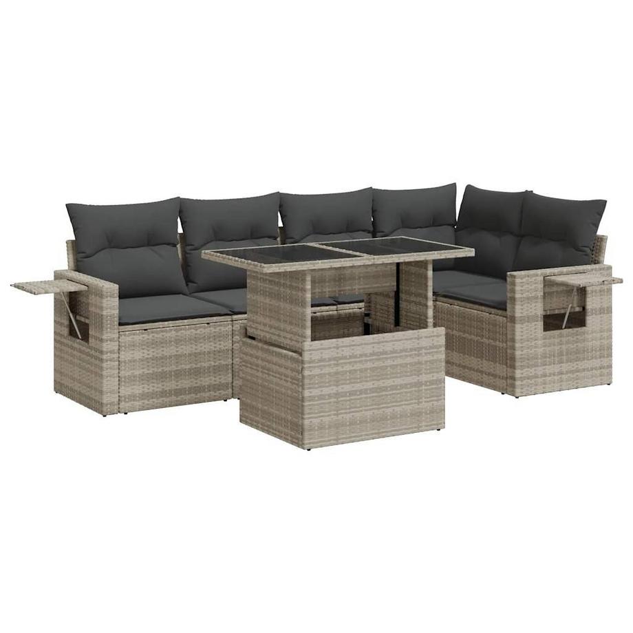 set di divani da giardino Polirattan