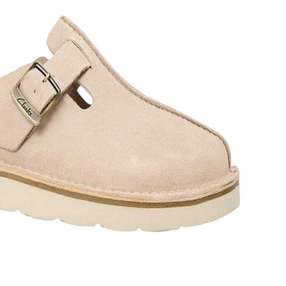 Clarks Wildleder Mules mit Plattformsohle  
