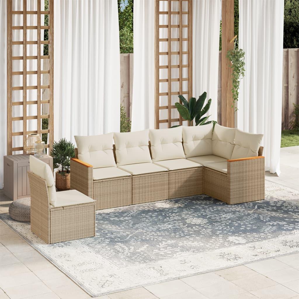 VidaXL set divano da giardino Polirattan  