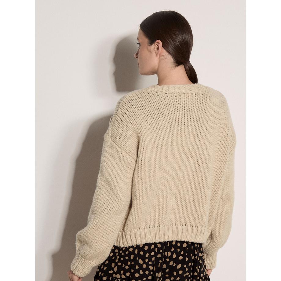 APRICOT Strickjacke mit Rosenapplikation  
