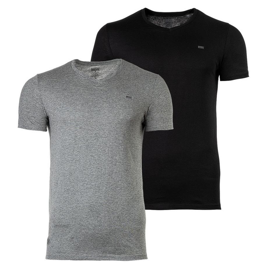 DIESEL T-shirt Col V Lot de 2 Coupe Confortable  