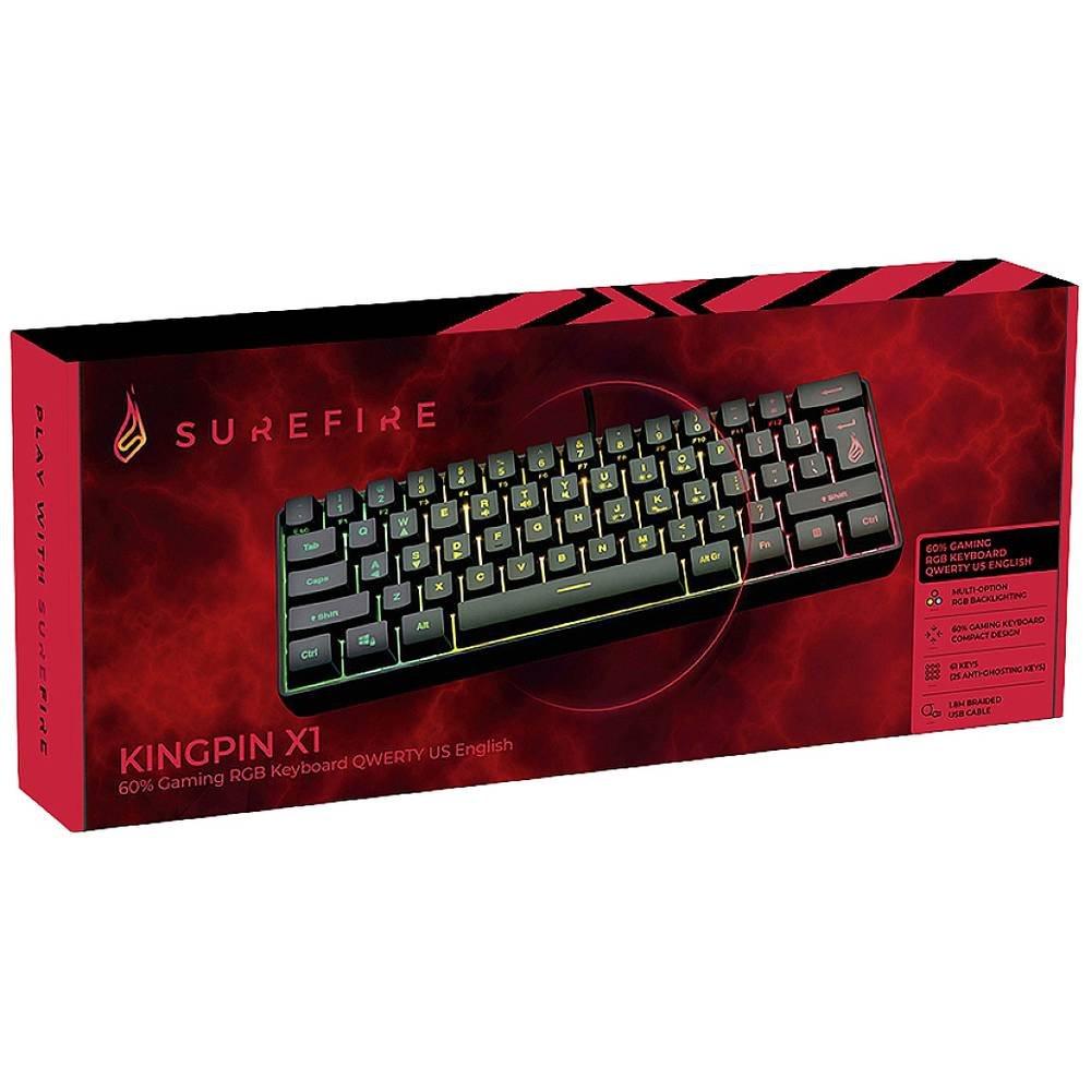 Surefire Gaming  SureFire 60 % Mechanische RGB–Tastatur, US-Englisch 