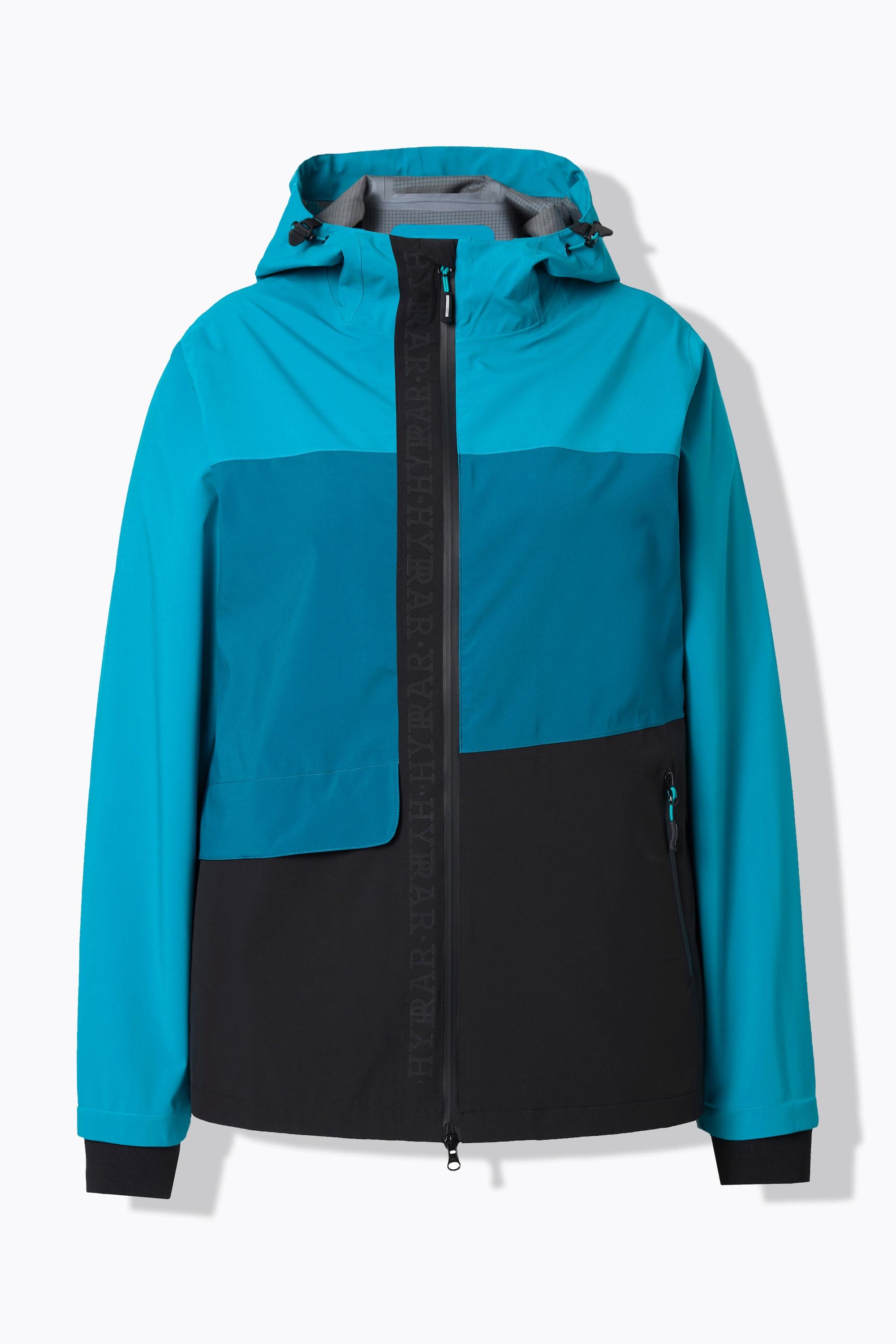 Ulla Popken Giacca impermeabile da pioggia con cappuccio OEKO-TEX  