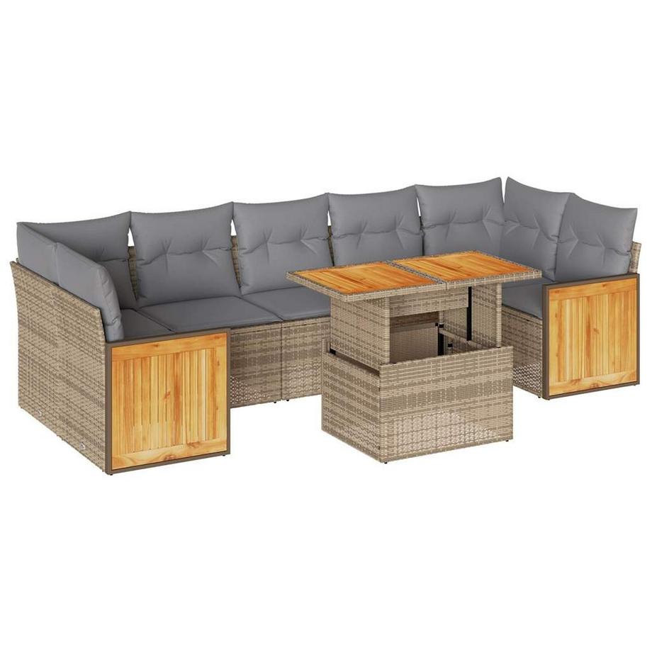 set di divani da giardino Polirattan