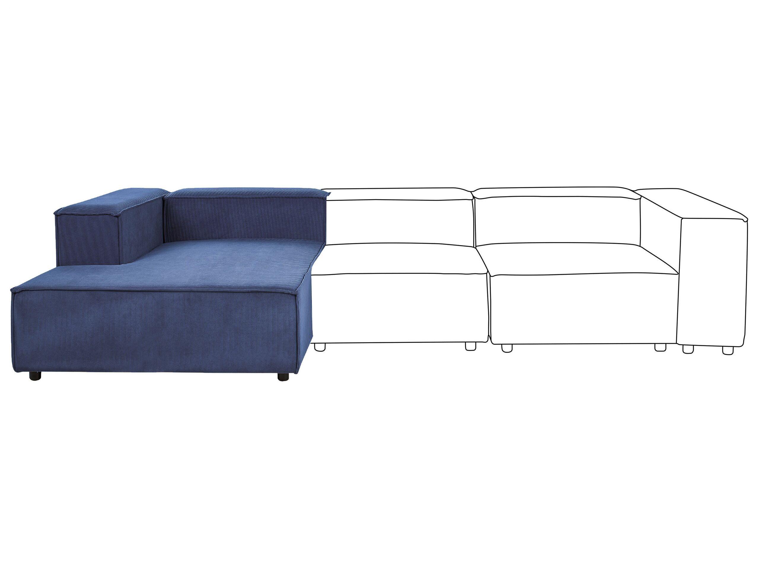 Beliani Chaiselongue aus Cord Modern APRICA  