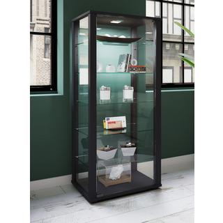 VCM Holz Glas Vitrine Sammelvitrine Glasvitrine Schaukasten Standvitrine Kavisa L  