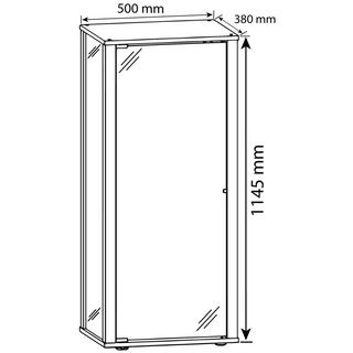 VCM Holz Glas Vitrine Sammelvitrine Glasvitrine Schaukasten Standvitrine Kavisa L  