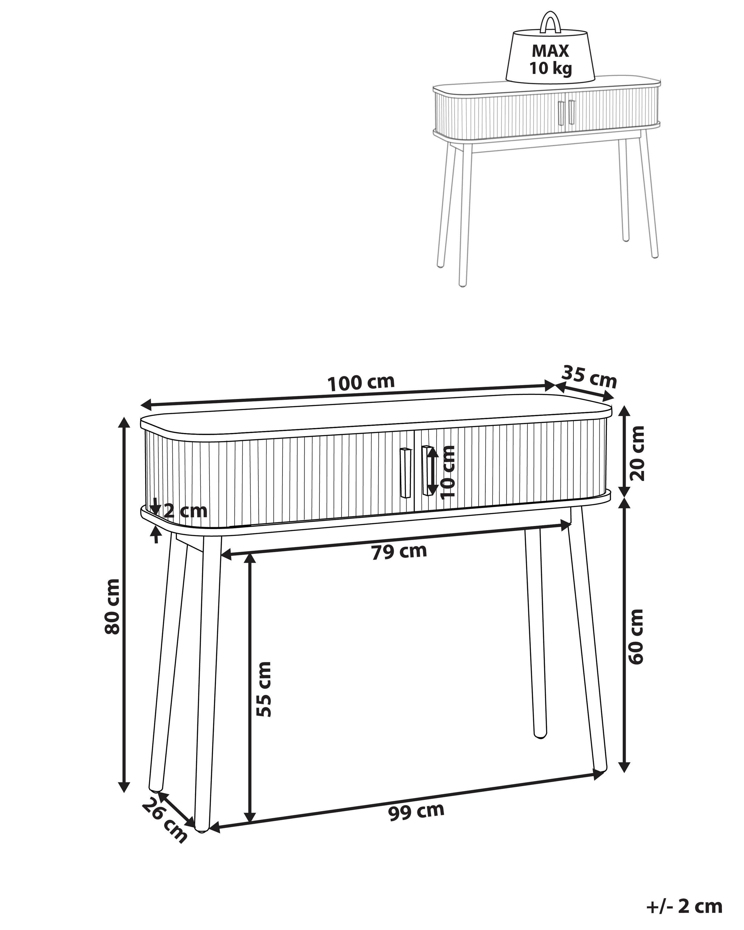 Beliani Konsolentisch aus MDF-Platte Modern SELAH  