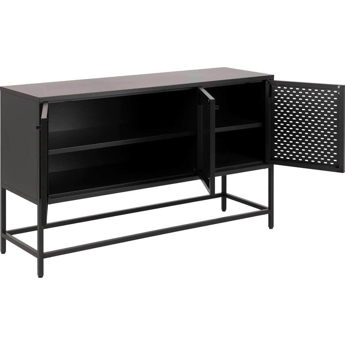 mutoni Sideboard Langholm métal noir 125  