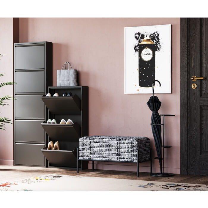 KARE Design Boite à chaussures Caruso 5 pièces noir  