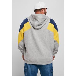 URBAN CLASSICS  felpa con cappuccio  oversize 3-tone (taglie forti) 