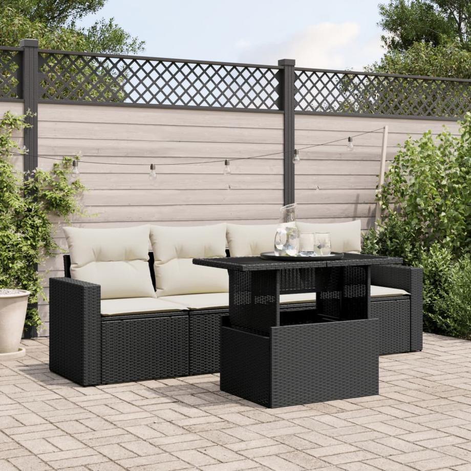 VidaXL set divano da giardino Polirattan  