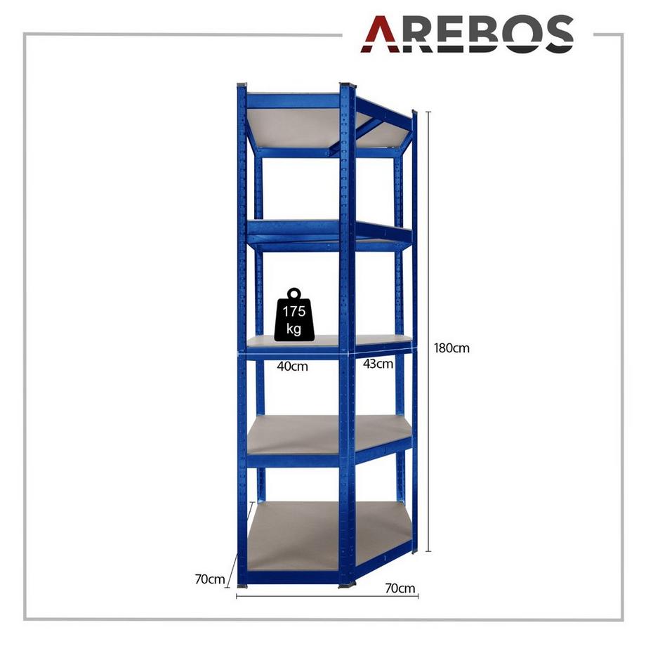 Arebos Scaffalature per carichi pesanti Scaffalature ad angolo  