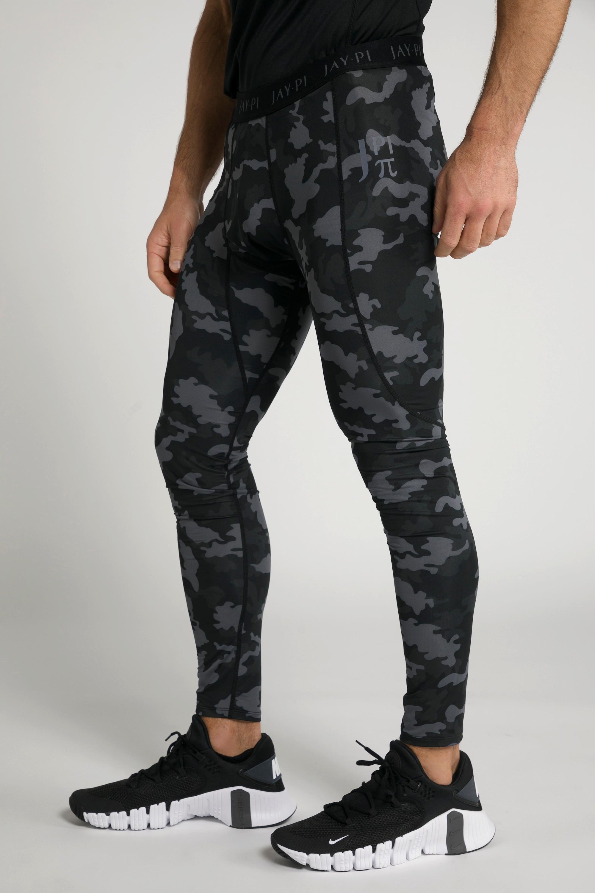 JP1880  Leggings sportivi con FLEXNAMIC®, stile camouflage e tasca per cellulare 