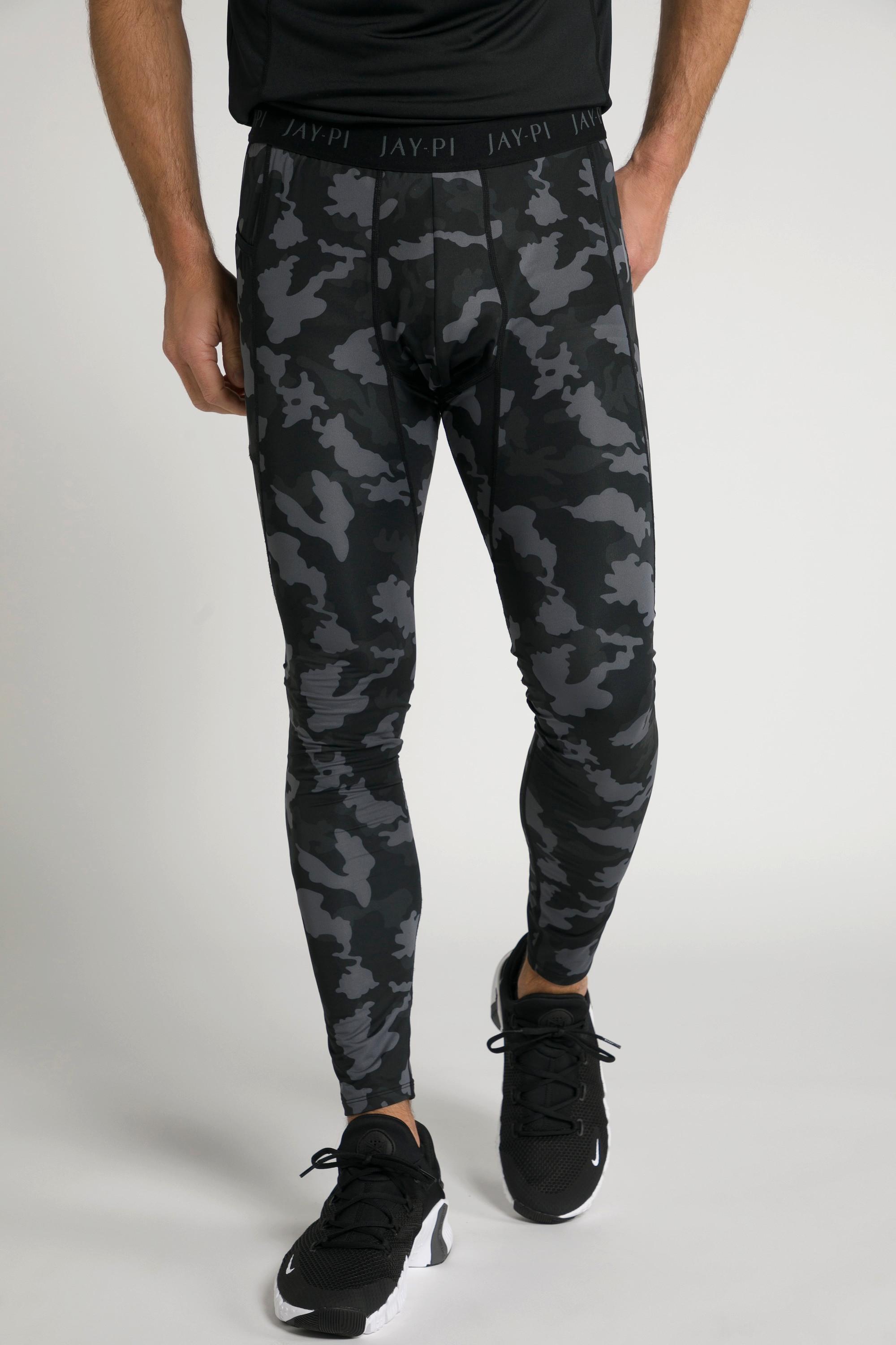 JP1880  Leggings sportivi con FLEXNAMIC®, stile camouflage e tasca per cellulare 