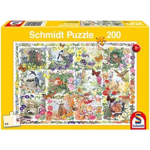 Puzzle Tiere & Blumen Jahreszeiten (200XXL)