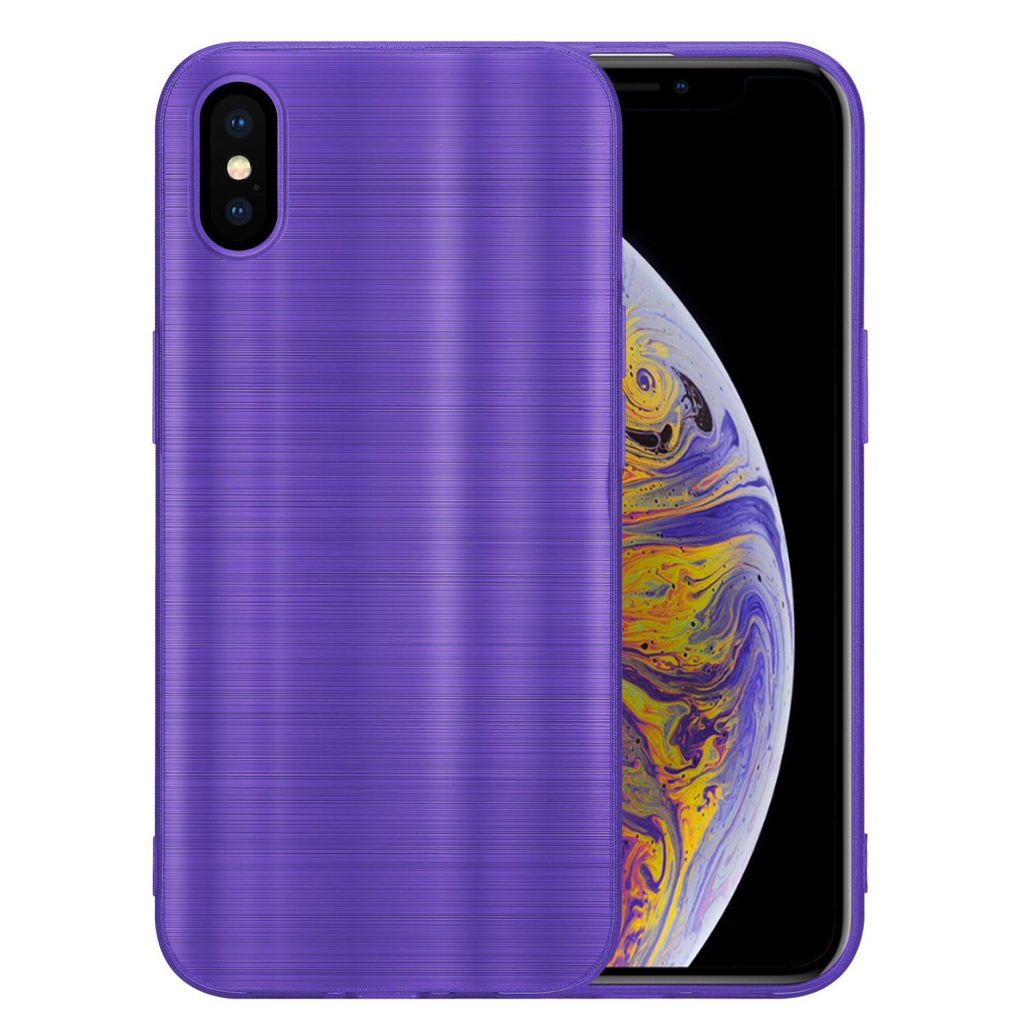 Cadorabo  Housse compatible avec Apple iPhone XS MAX - Coque de protection en silicone TPU flexible au design brossé 