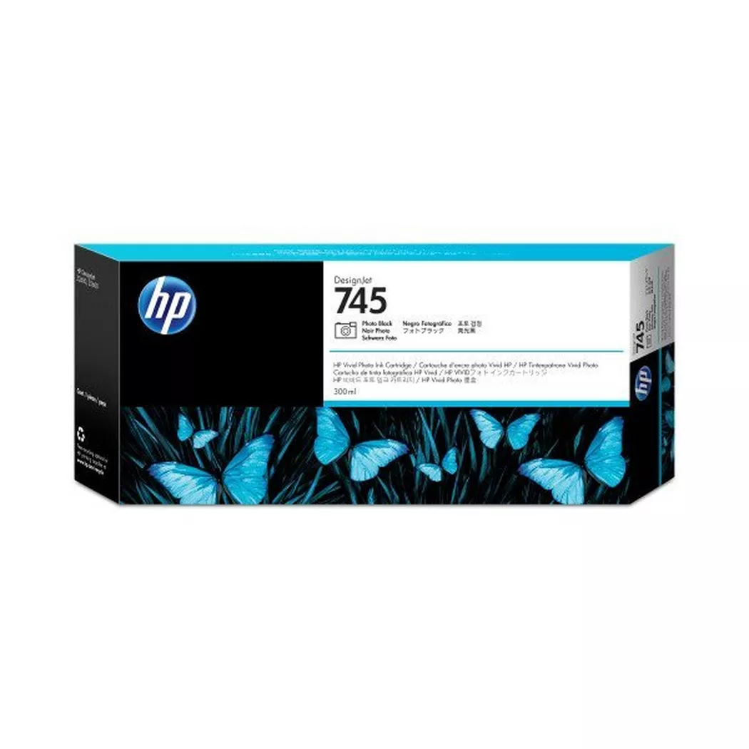 Hewlett-Packard – HP Tintenpatrone 745 photo black F9K04A DesignJet Z5600 300ml, One Size